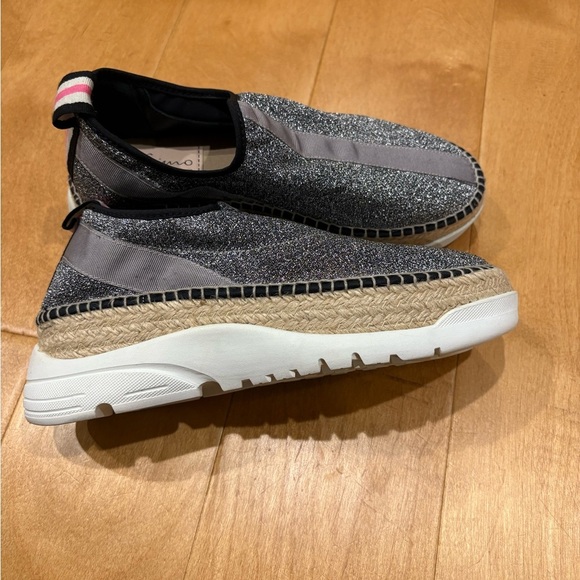 Gaimo made in Spain slip on platform silver  espadrille shoes 39 8 - Picture 1 of 10